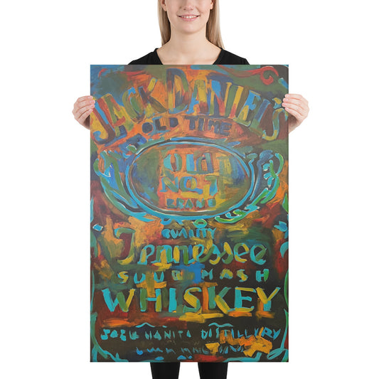 Abstract Whiskey on Canvas